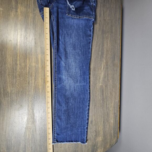 J. Jill Denim Jeans Pants Womens 6R Blue High Rise Straight Leg Raw Hem Casual - Picture 9 of 9